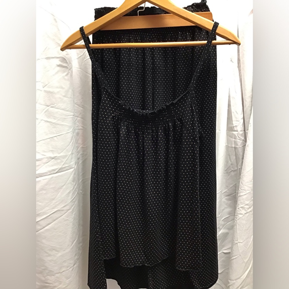 Black Smocked Sleeveless Camisole Pajama - Picture 3 of 12